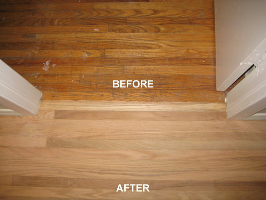 Ireland Decorators Before and After Floor Refinishing